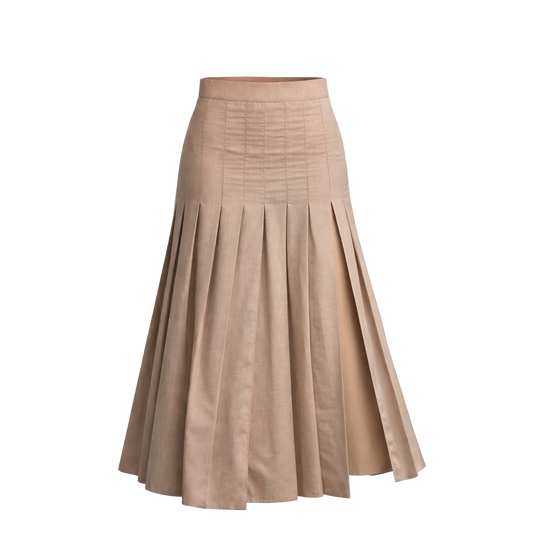Gonna Écru Plissé - Pleated Skirt