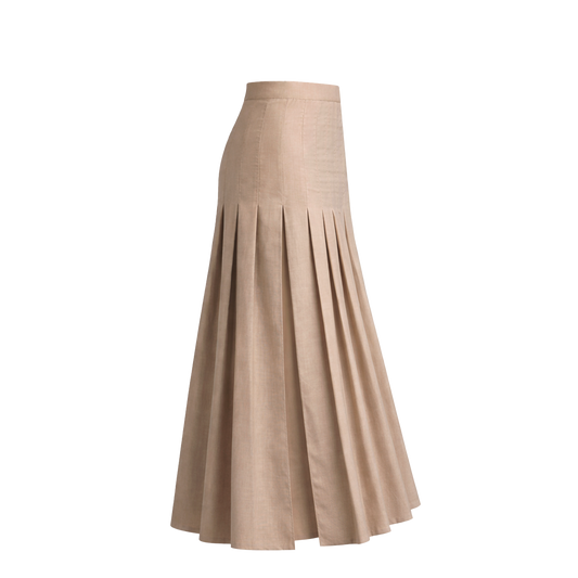 Gonna Écru Plissé - Pleated Skirt